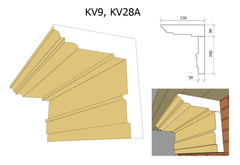 ИЗОБРАЖЕНИЕ Фасадный карниз подкрышный KV-9,KV28A | КУПИТЬ В ИНТЕРНЕТ-МАГАЗИНЕ ARCPALACE