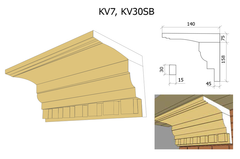 ИЗОБРАЖЕНИЕ Фасадный карниз подкрышный KV-7,KV30SB | КУПИТЬ В ИНТЕРНЕТ-МАГАЗИНЕ ARCPALACE
