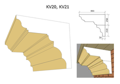 ИЗОБРАЖЕНИЕ Фасадный карниз подкрышный KV-20A,KV21 | КУПИТЬ В ИНТЕРНЕТ-МАГАЗИНЕ ARCPALACE