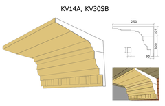 ИЗОБРАЖЕНИЕ Фасадный карниз подкрышный KV-14A,KV30SB | КУПИТЬ В ИНТЕРНЕТ-МАГАЗИНЕ ARCPALACE