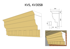 ИЗОБРАЖЕНИЕ Фасадный карниз подкрышный KV5,KV30SB | КУПИТЬ В ИНТЕРНЕТ-МАГАЗИНЕ ARCPALACE