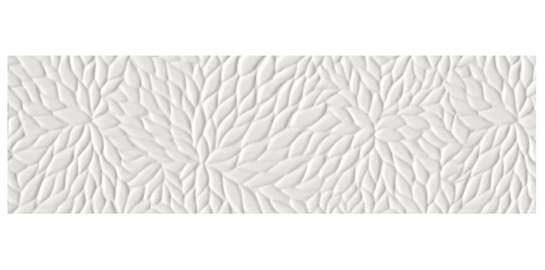 ИЗОБРАЖЕНИЕ Shiro Flower White MAT 33x110 | КУПИТЬ В ИНТЕРНЕТ-МАГАЗИНЕ ARCPALACE