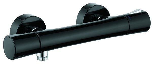 Чорна модель з термостатом для душової кабіни